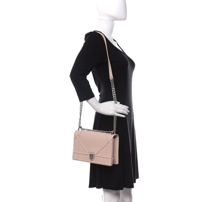 Christian Dior Grained Calfskin Cannage Medium Diorama Flap Bag Rose Poudre 2 of 9