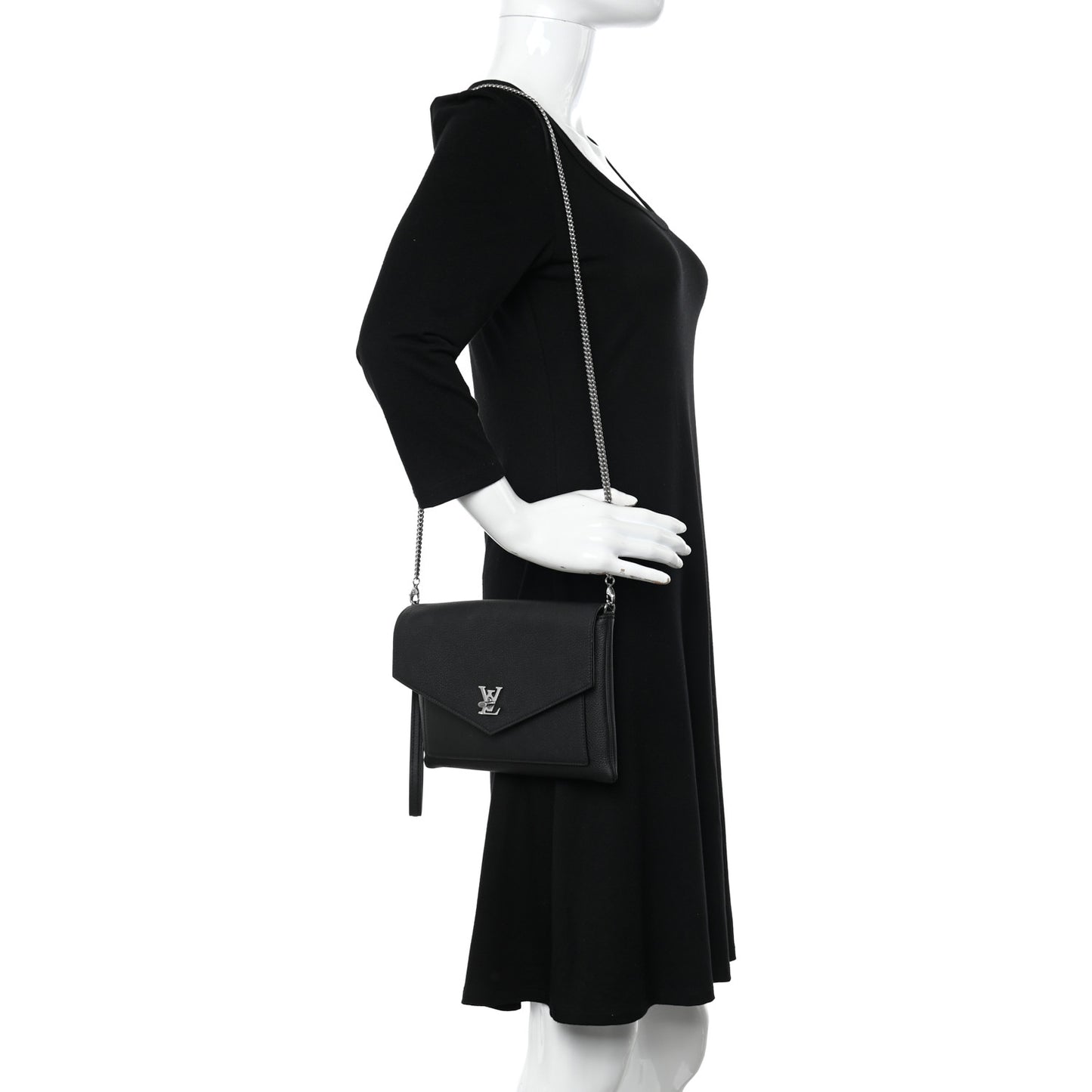 Soft Calfskin My Lockme Pochette Black