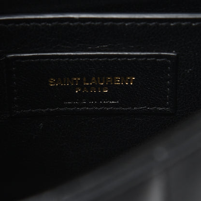 Saint Laurent Lambskin Matelasse Monogram Medium Vicky Chain Bag Black 6 of 14