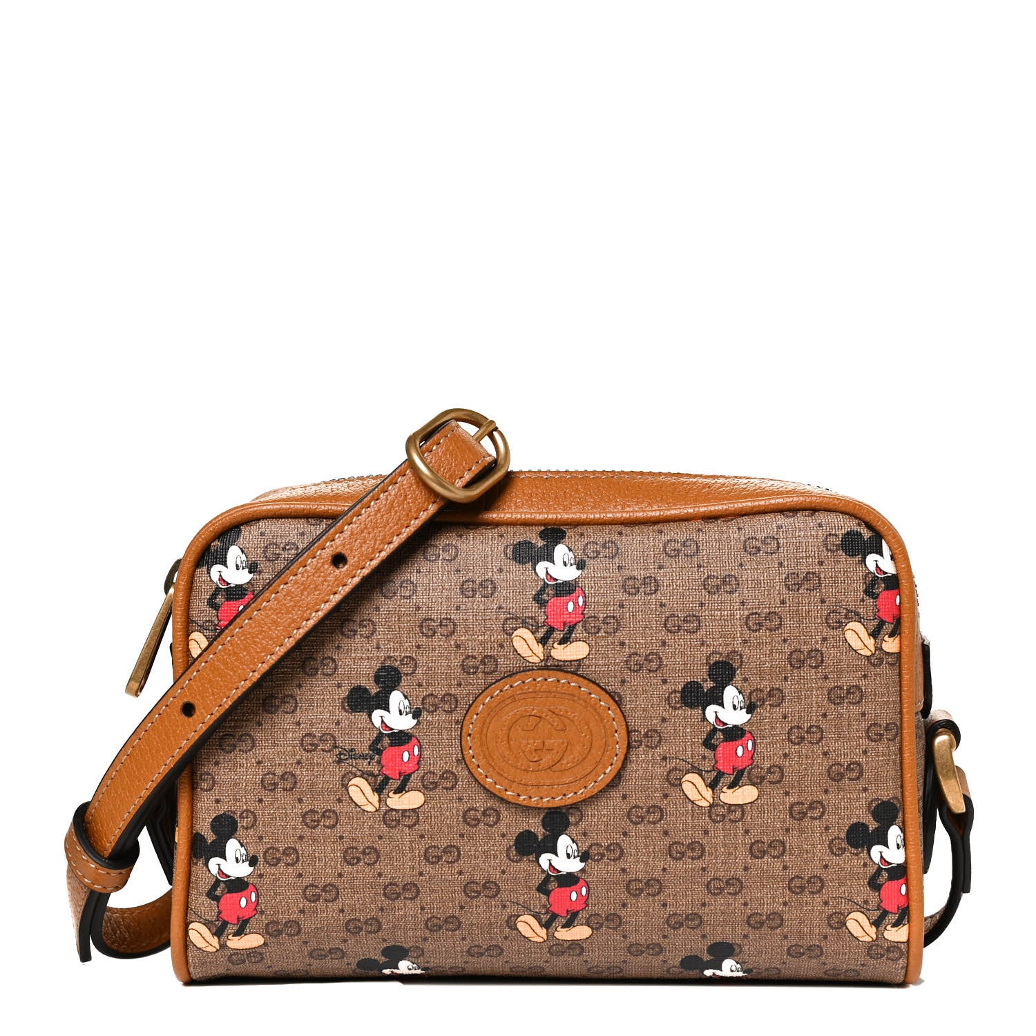 Gucci X DISNEY Mini Vintage GG Supreme Monogram Mickey Mouse Shoulder Bag Beige Vintage Sun Oil 1 of 11