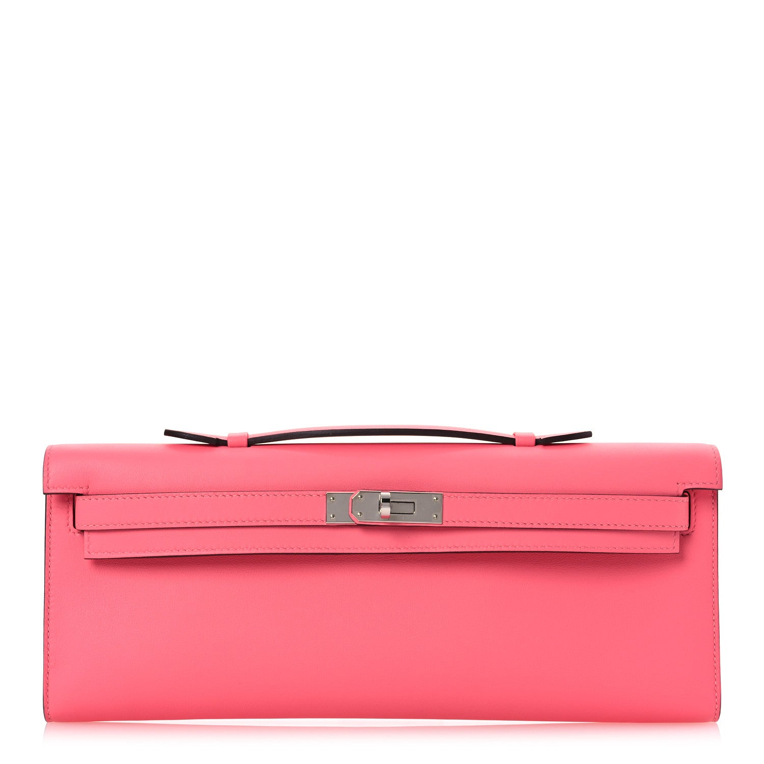 Hermes Swift Kelly Cut Clutch Pochette Rose Azalee 1 of 15