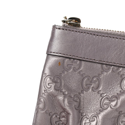 Gucci Metallic Soft Guccissima Heart Wristlet Senanque 9 of 11
