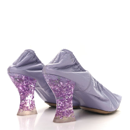 Bottega Veneta Crushed Nappa Glitter Plexiglass Almond Pumps 40 Lilac 5 of 11