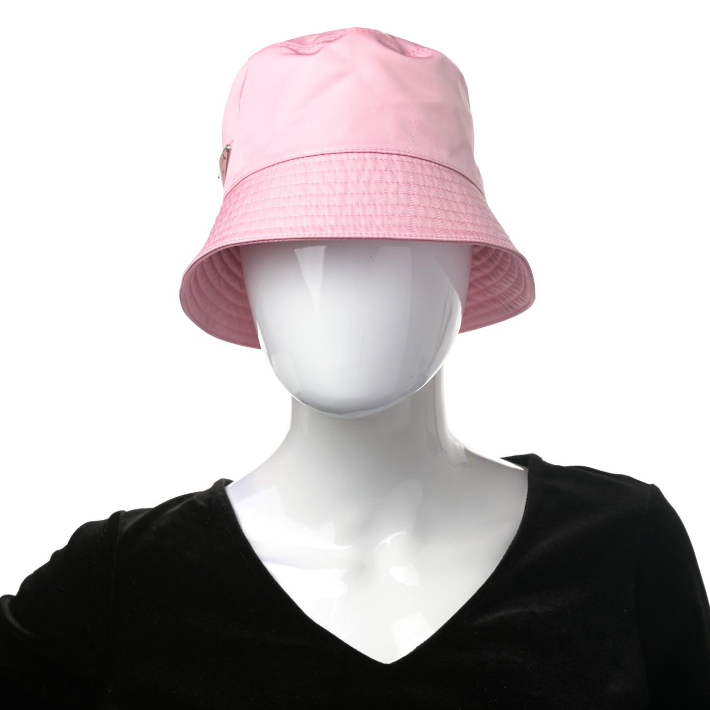 Re-Nylon Metal Triangle Logo Womens Bucket Hat M Begonia