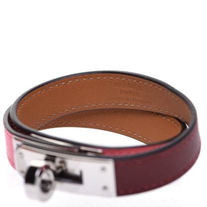 Hermes Swift Kelly Double Tour Bracelet T2 Rouge H Rose D'ete 4 of 7