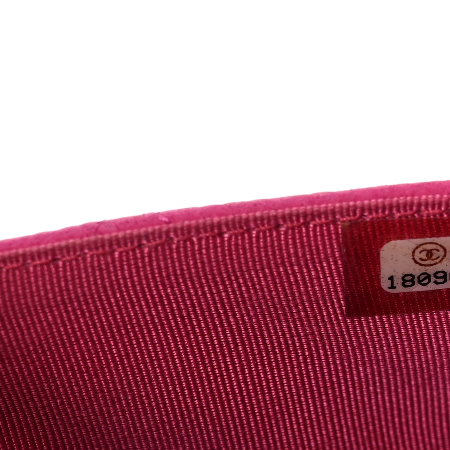 Caviar Quilted Wallet on Chain WOC Fuchsia