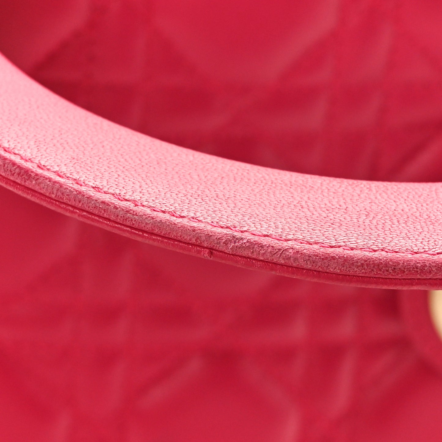 Lambskin Cannage Medium Lady Dior Fuchsia