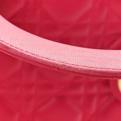 Christian Dior Lambskin Cannage Medium Lady Dior Fuchsia 11 of 13