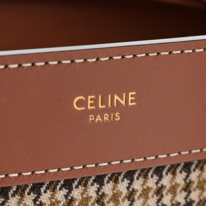 Celine Smooth Calfskin Houndstooth Nano Luggage Tan 6 of 14