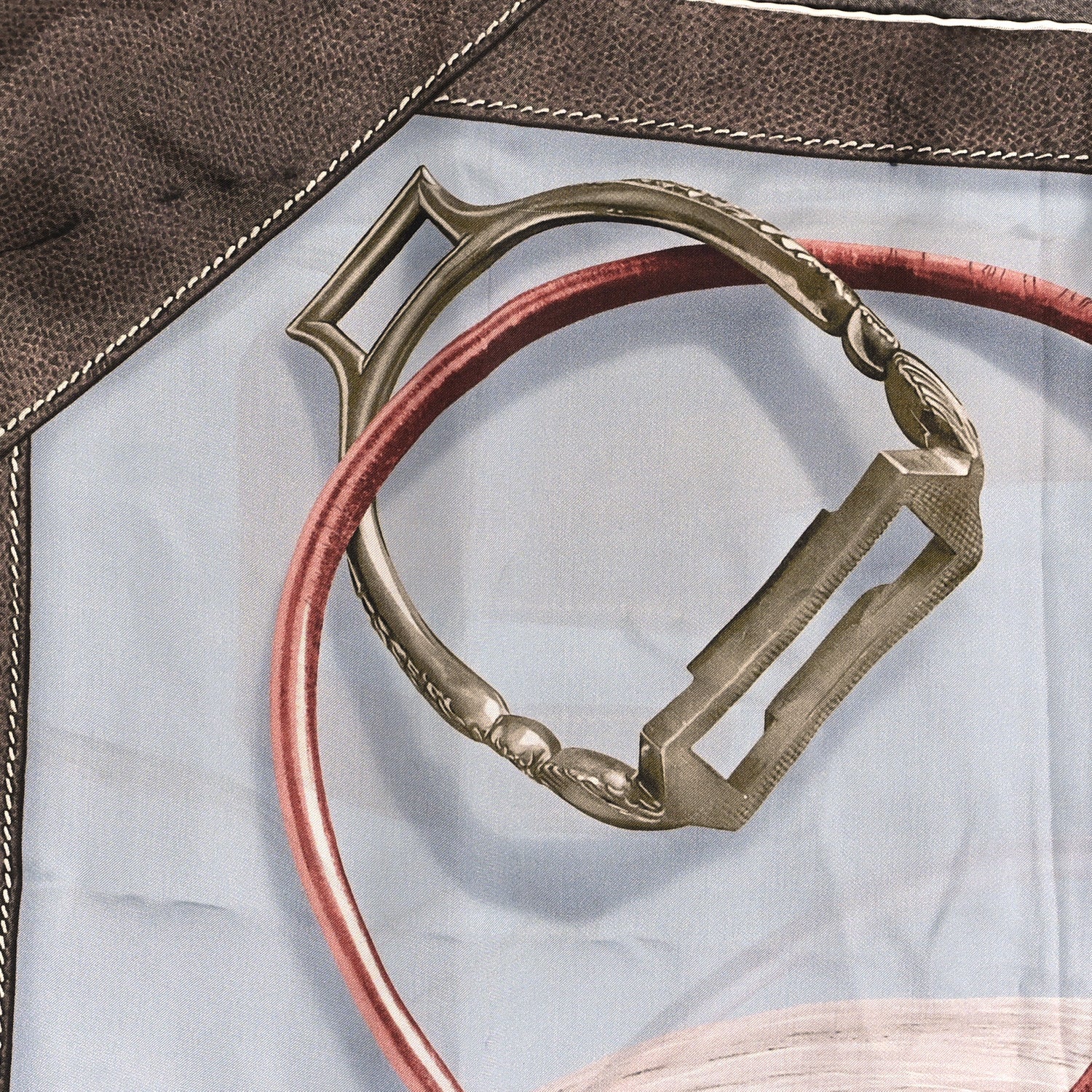 Hermes Silk Projets Carres Poncho Gris Perle Taupe Acajou 8 of 9