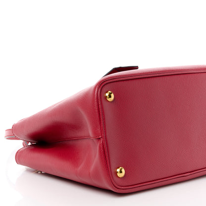 Prada Saffiano Medium Galleria Double Zip Tote Fuoco 13 of 14