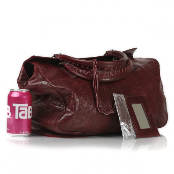 Chevre Shopper Tote Rouge Grenat