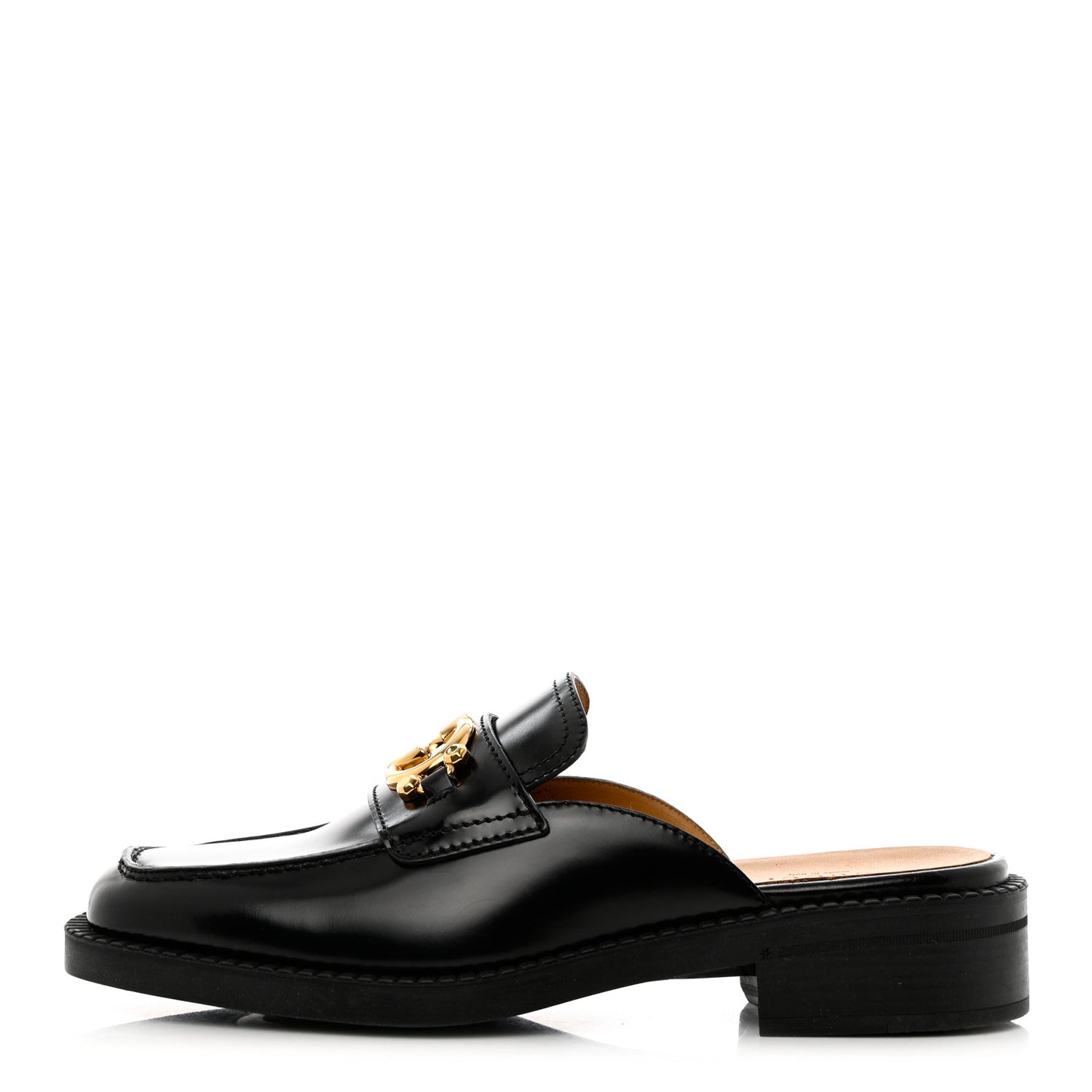 Spice Lux Womens Interlocking G Slippers 40 Black