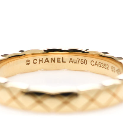 Chanel 18K Yellow Gold Mini Coco Crush Ring 53 6.25 4 of 6