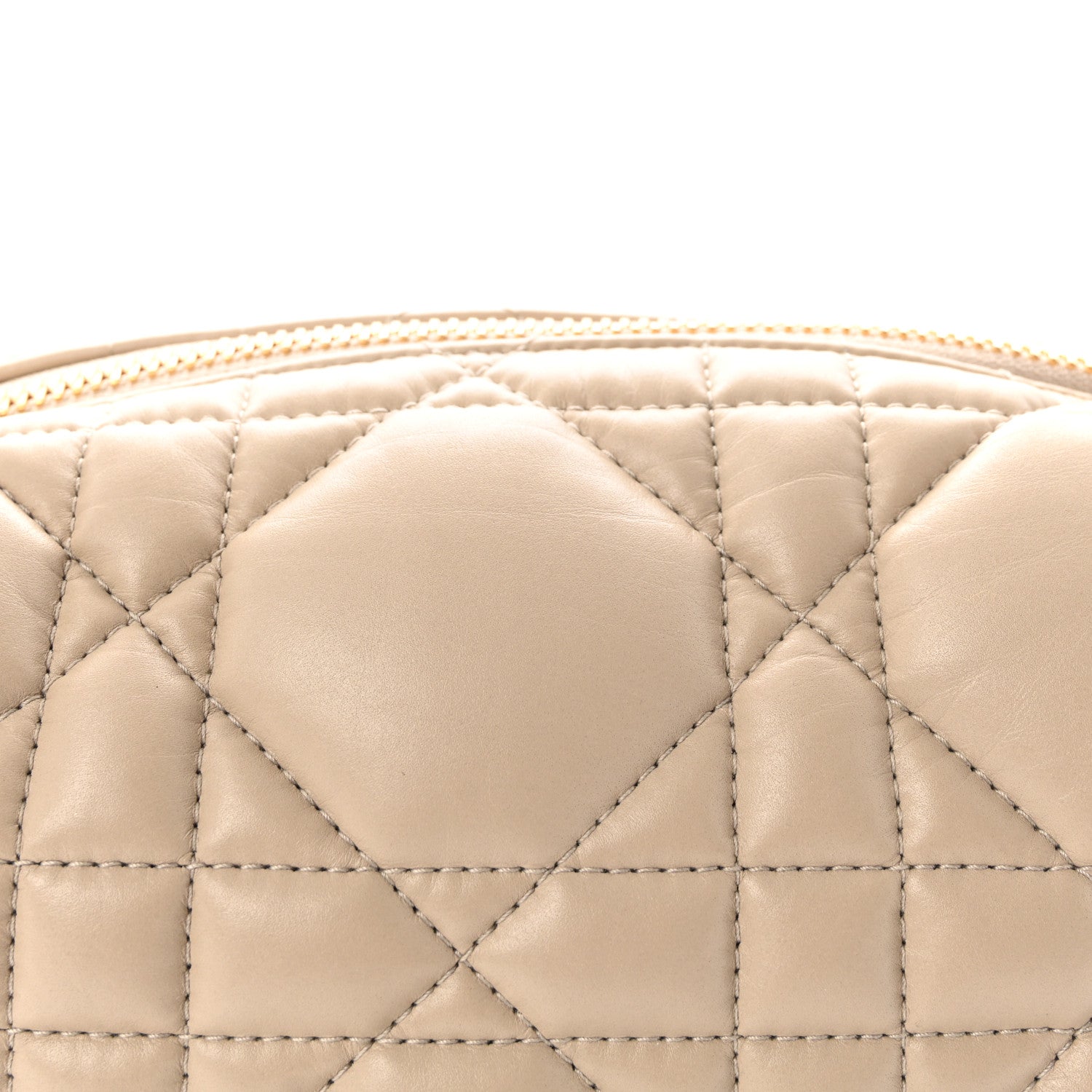 Christian Dior Calfskin Macrocannage Medium Diortravel Nomad Pouch Sand 8 of 10
