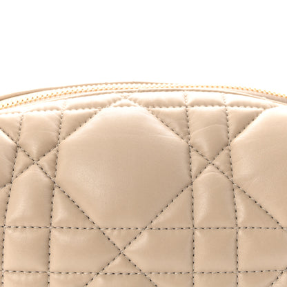 Christian Dior Calfskin Macrocannage Medium Diortravel Nomad Pouch Sand 8 of 10