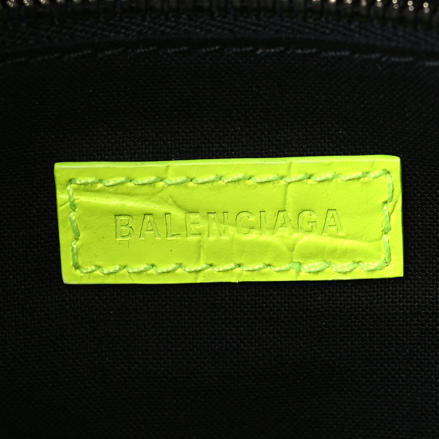 Extra Supple Calfskin Crocodile Embossed Neo Classic Hardware Hobo XS Flou Yellow