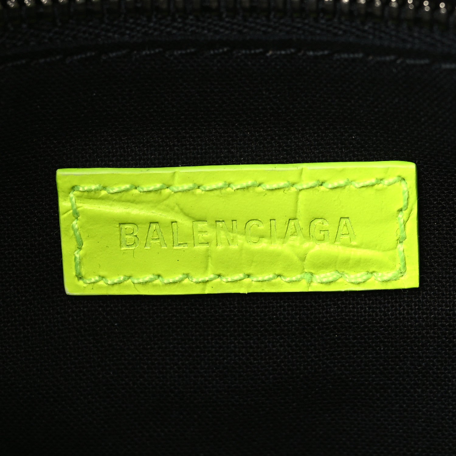 Balenciaga Extra Supple Calfskin Crocodile Embossed Neo Classic Hardware Hobo XS Flou Yellow 5 of 6