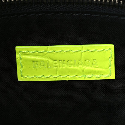 Balenciaga Extra Supple Calfskin Crocodile Embossed Neo Classic Hardware Hobo XS Flou Yellow 5 of 6