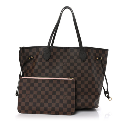 Louis Vuitton Damier Ebene Neo Neverfull MM Rose Ballerine 1 of 8