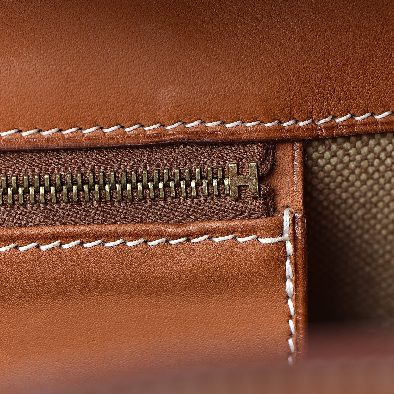 Hermes Toile Natural Barenia Flag Birkin 40 Fauve 13 of 33