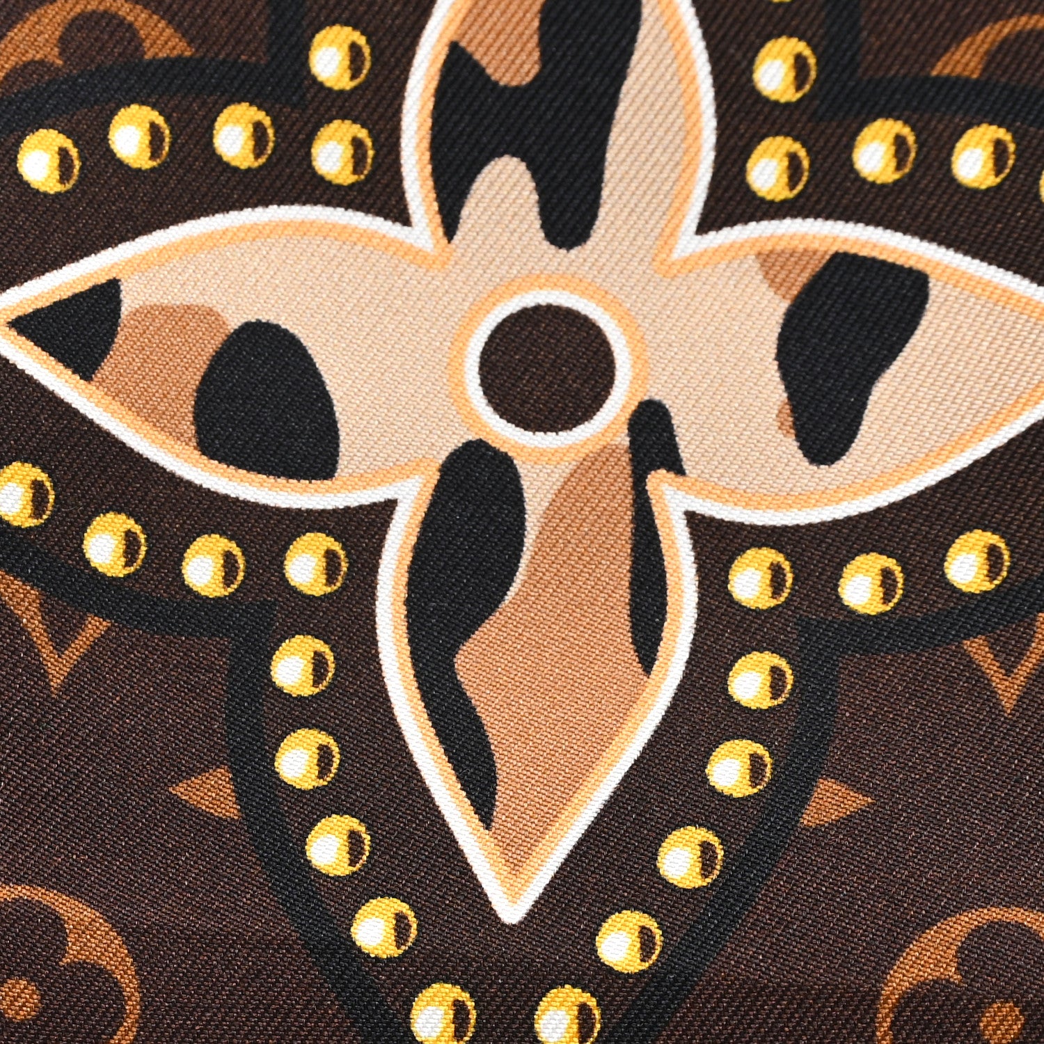 Louis Vuitton Silk Monogram LV World Bandeau Brown 1811455