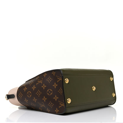 Louis Vuitton Calfskin Monogram On My Side MM Laurier Green Toffee Latte Beige 4 of 13