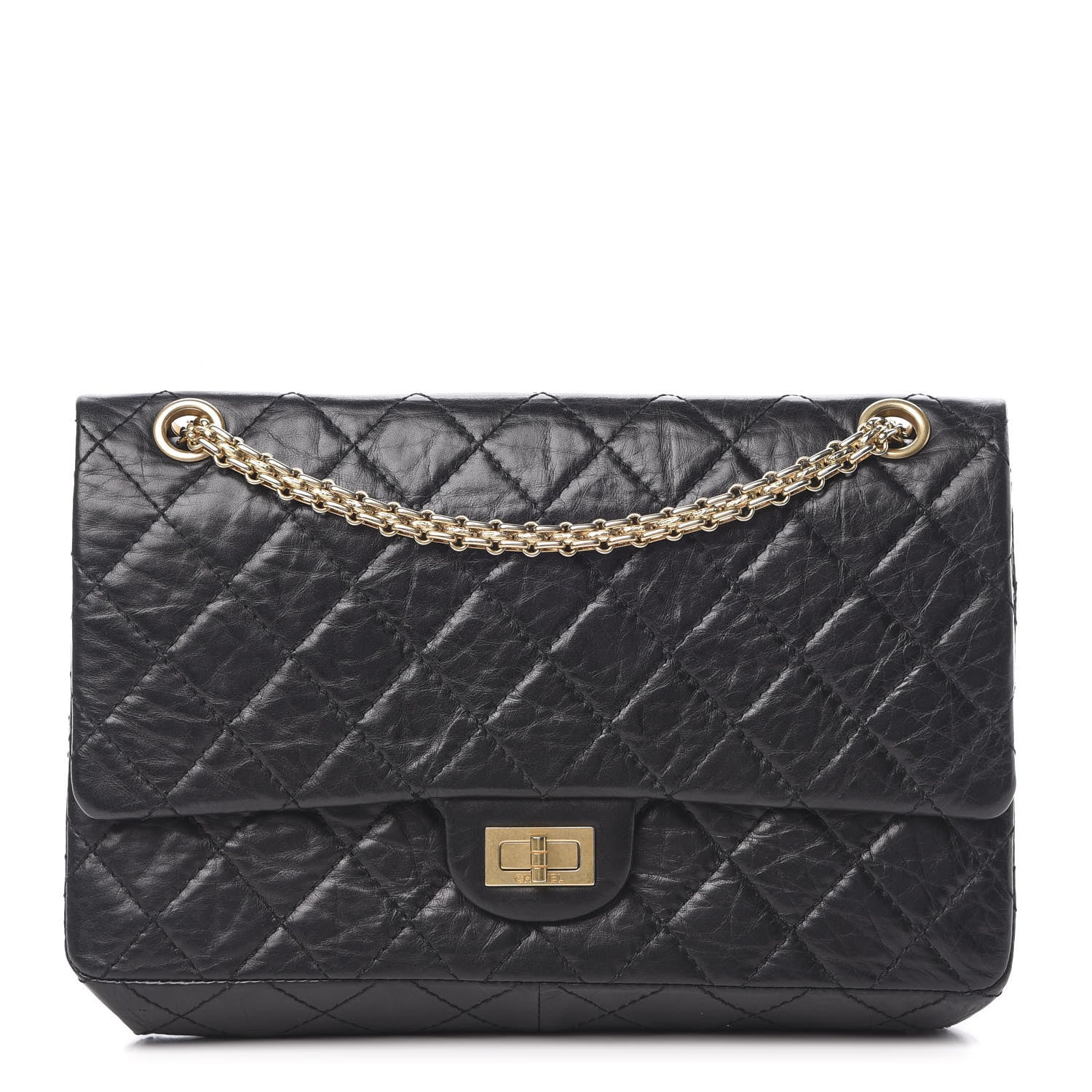 Chanel Aged Calfskin Quilted 2.55 Reissue 226 Flap Black 1 of 14