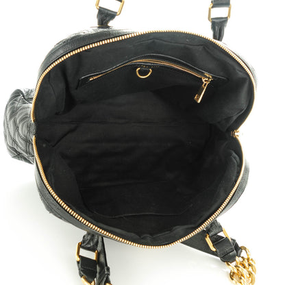 Marc Jacobs Lacquered Goatskin Quilted Karlie Satchel Black 5 of 9