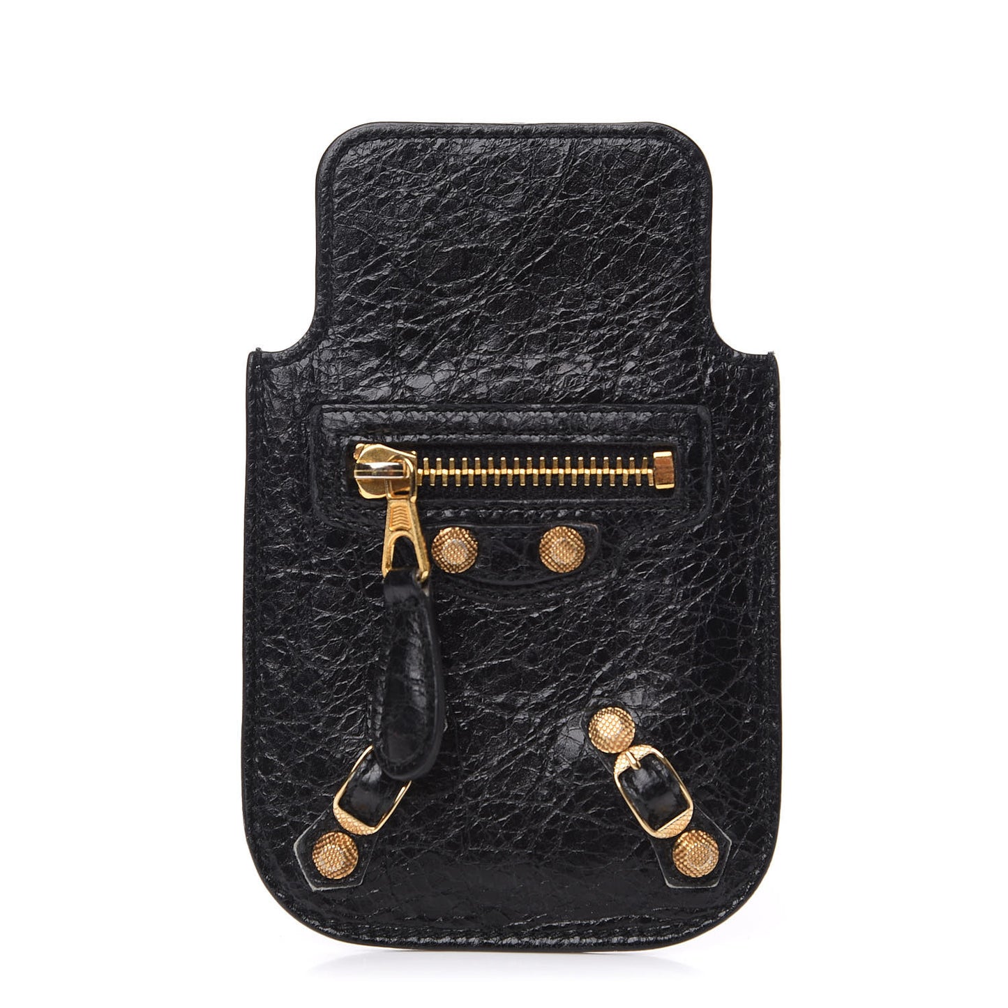 Agneau Giant Gold Smart Phone Pouch Black