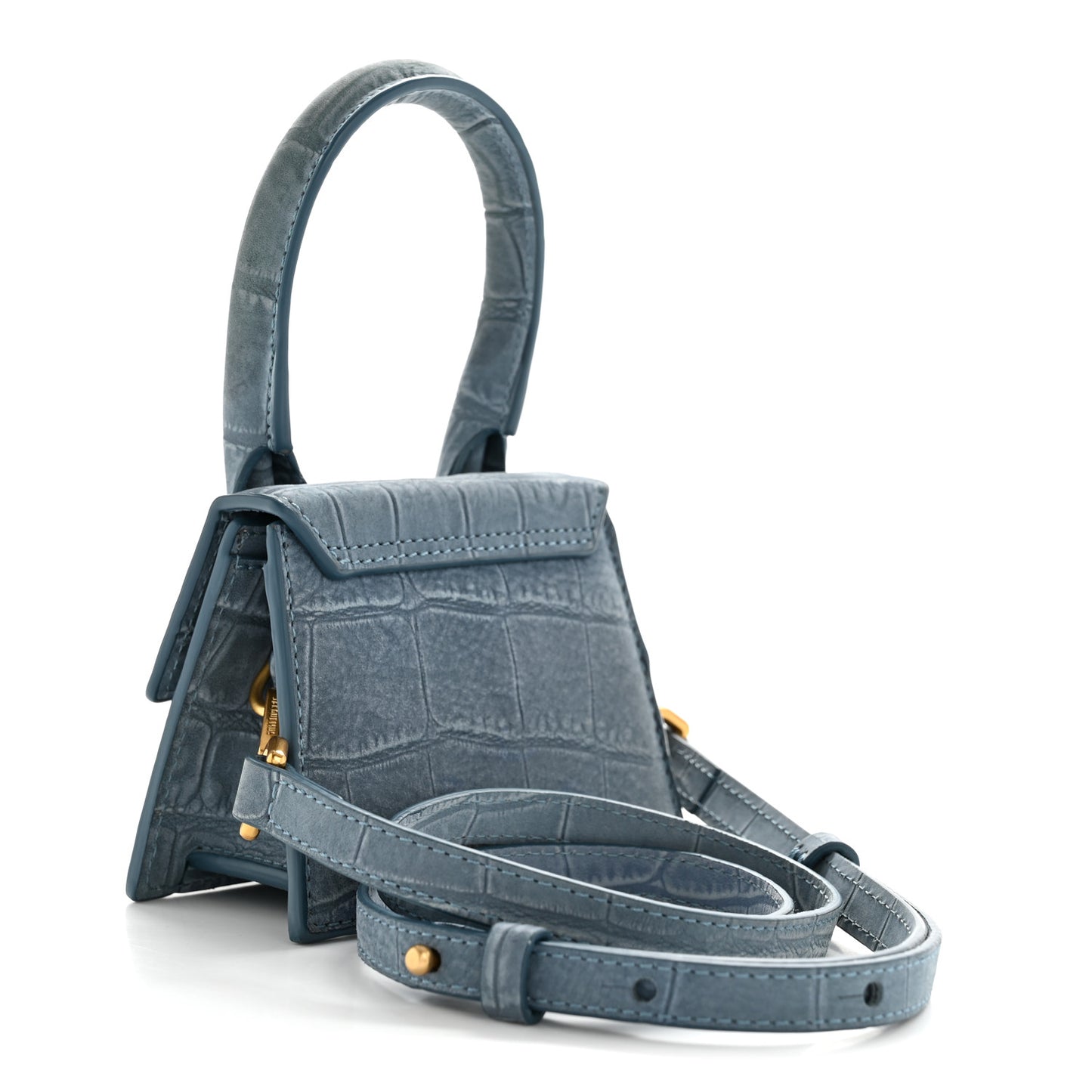 Suede Crocodile Embossed Le Chiquito Blue