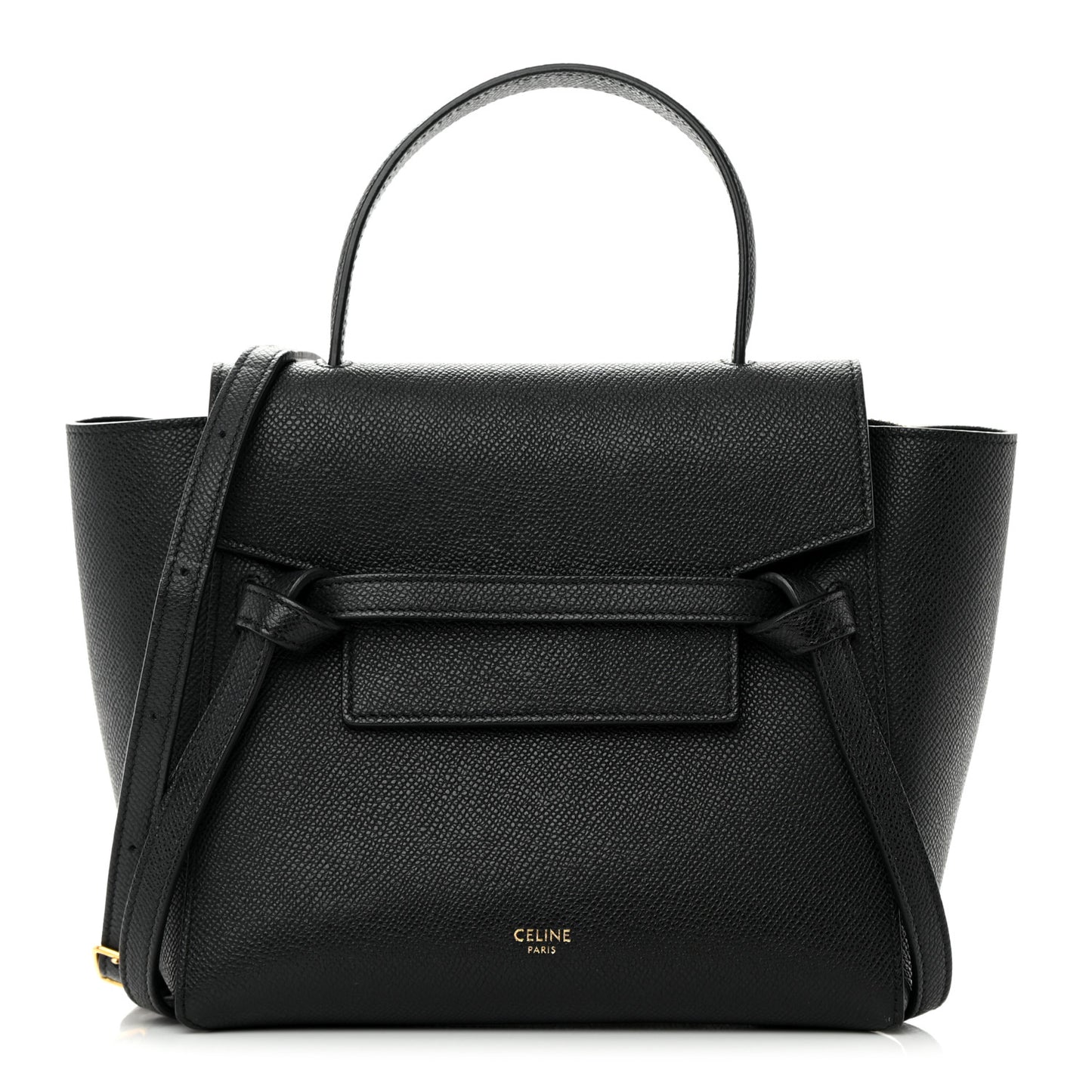 Grained Calfskin Nano Belt Bag Black