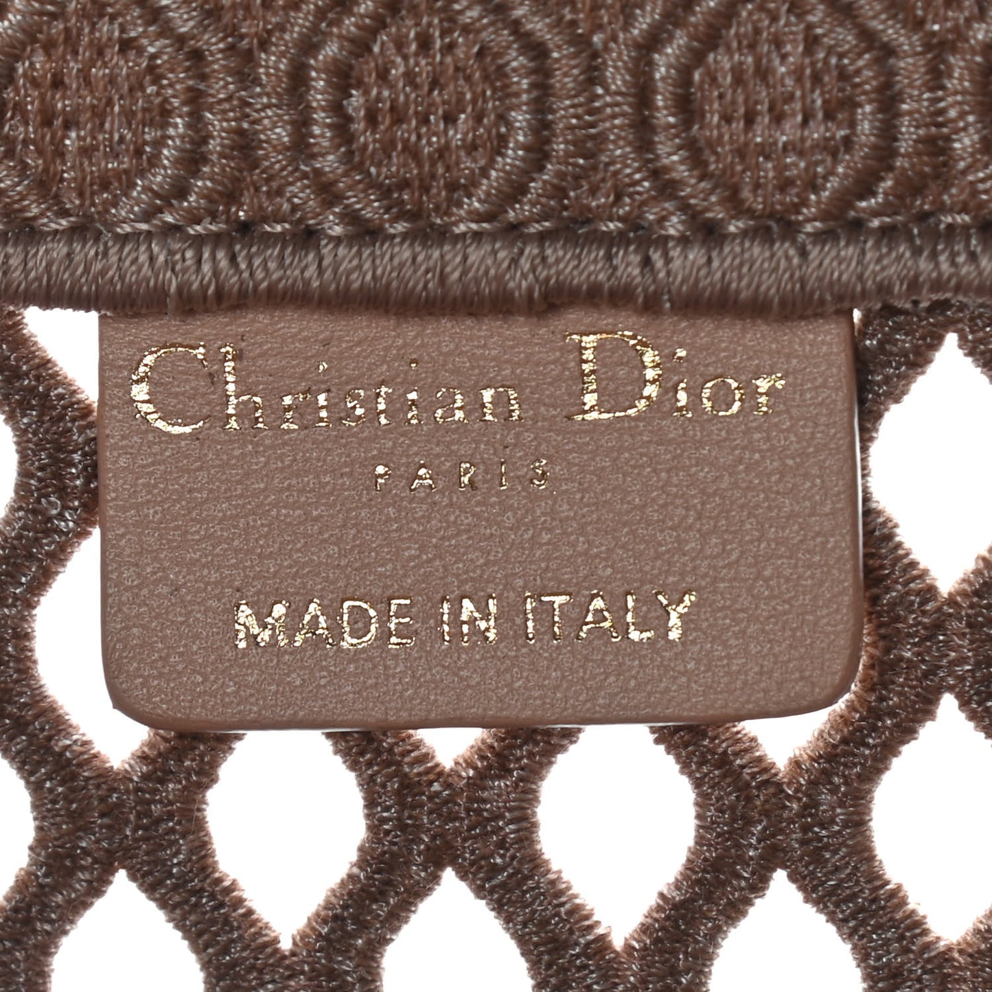 Mesh Embroidered Medium Book Tote Clay