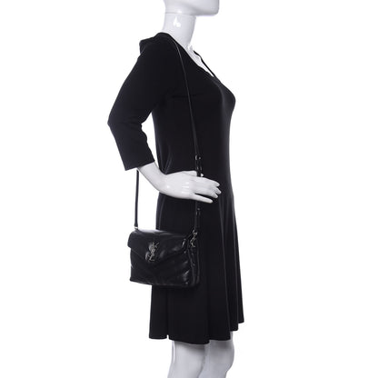 Saint Laurent Calfskin Y Quilted Monogram Toy Loulou Crossbody Bag Black 2 of 11