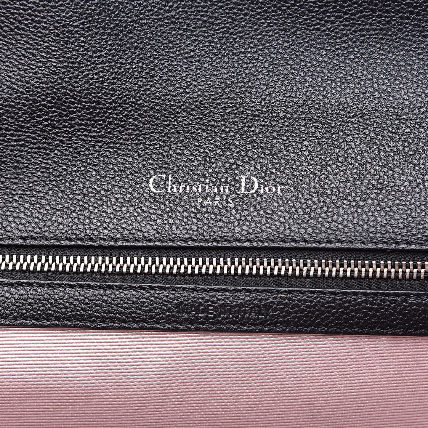 Grained Calfskin Large Diorama Flap Bag Black