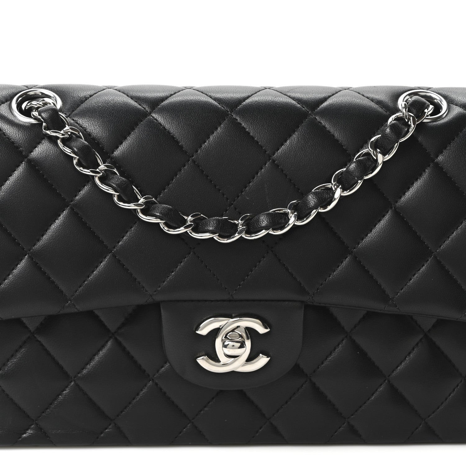 Chanel Lambskin Quilted Small Double Flap Black 8 of 10