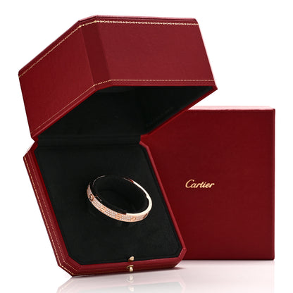 Cartier 18K Pink Gold Diamond LOVE Paved Bracelet 16 7 of 7