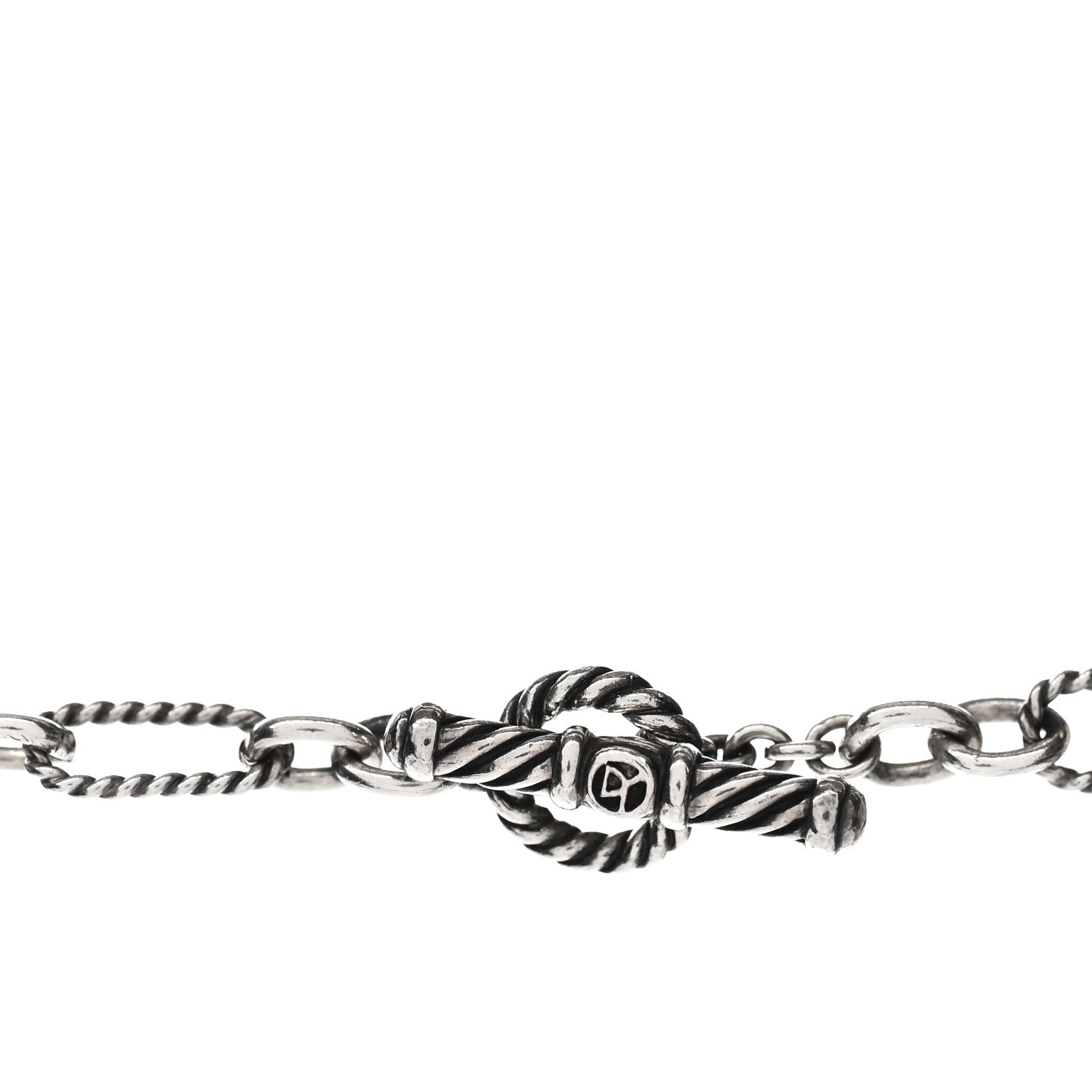 David Yurman Sterling Silver Diamond Tapestry Tassel Necklace 4 of 4