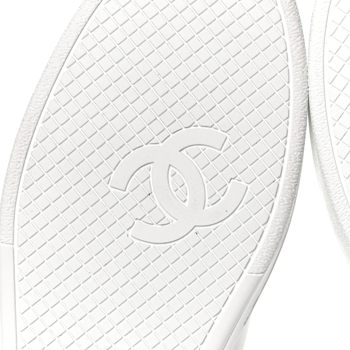 Calfskin CC Womens Sneakers 39.5 White