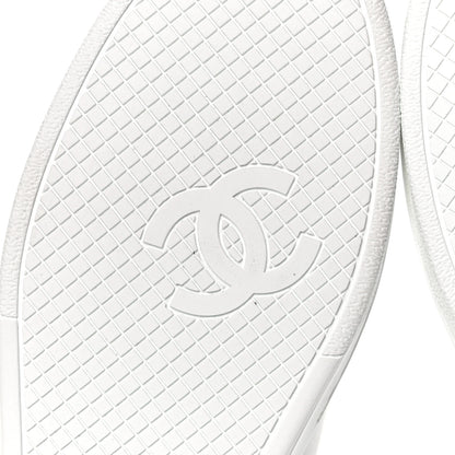 Chanel Calfskin CC Womens Sneakers 39.5 White 10 of 11