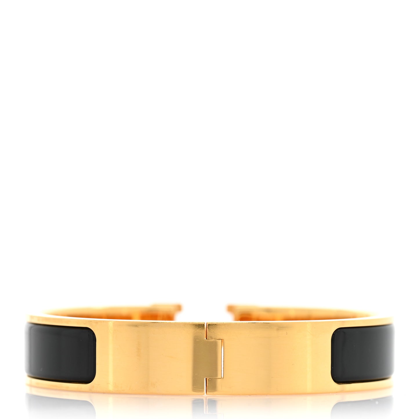 Enamel Narrow Clic Clac H Bracelet PM Black