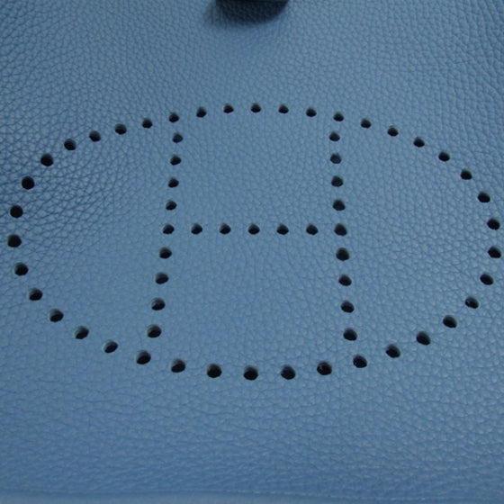 Hermes Clemence Evelyn III Amazone PM Bleu Mykonos 9 of 9