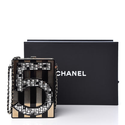 Chanel Plexiglass Strass N°5 Minaudiere Black Gold 11 of 11