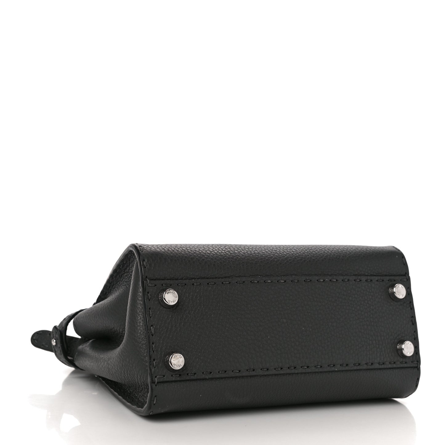 Cuoio Romano Selleria Bi-Color Mini Peekaboo Iconic Satchel Asfalto Latte