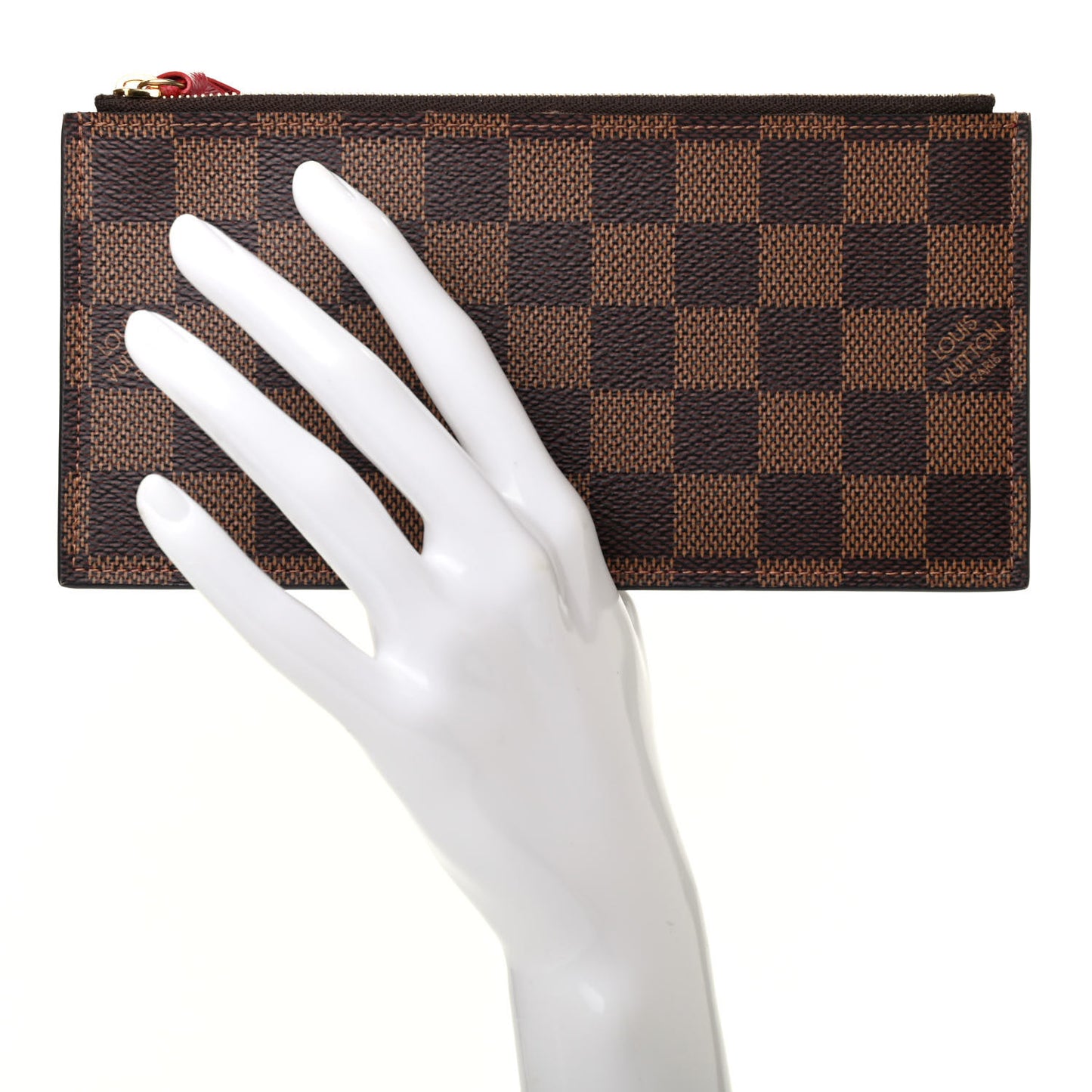 Damier Ebene Felicie Chain Wallet Zippered Insert