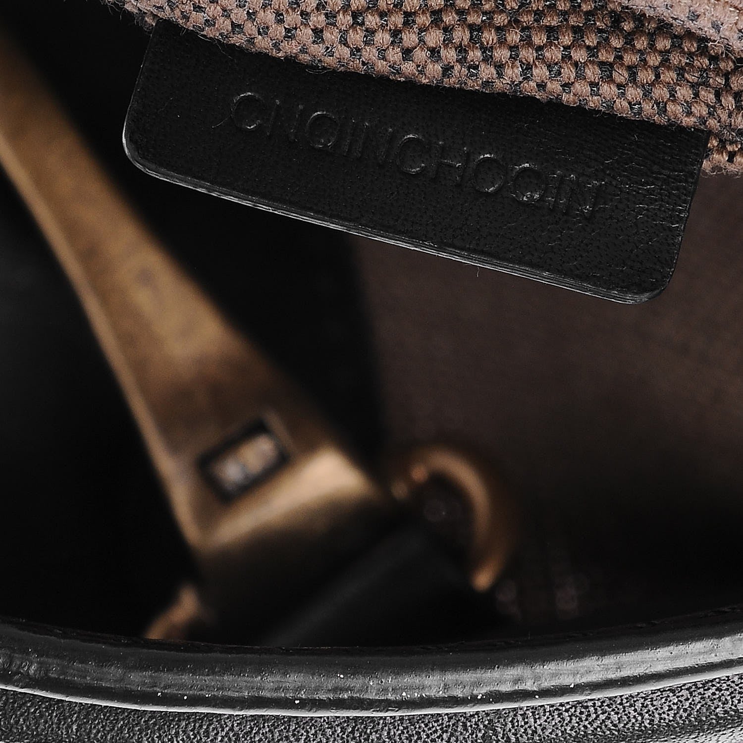 Burberry Canvas Mega Check Medium Susanna Hobo Black 9 of 9