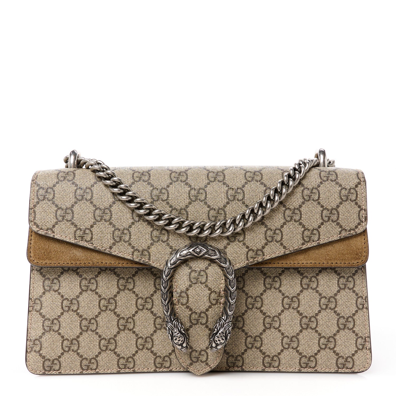 Gucci GG Supreme Monogram Small Dionysus Shoulder Bag Taupe 1 of 12