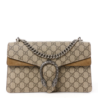Gucci GG Supreme Monogram Small Dionysus Shoulder Bag Taupe 1 of 12