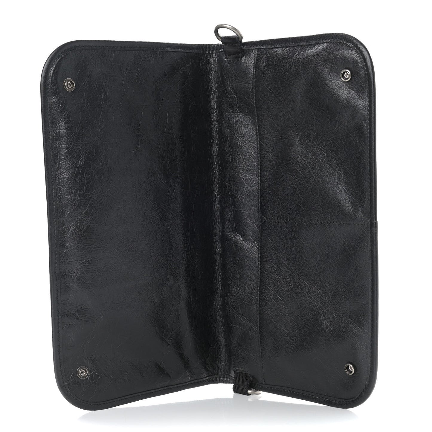 Fluffy Calfskin Morpheus Messenger Bag Black