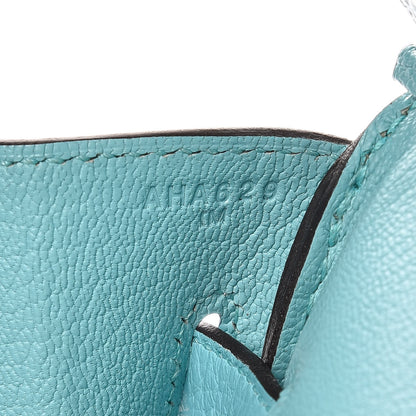 Hermes Taurillon Clemence Birkin 30 Bleu Atoll 7 of 34